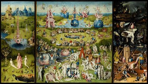 Hieronymus Bosch's triptych painting The Garden of Earthly Delights